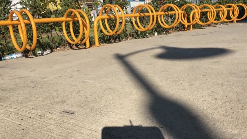 Bicycle parking area in the entrance of Istanbul metro station.