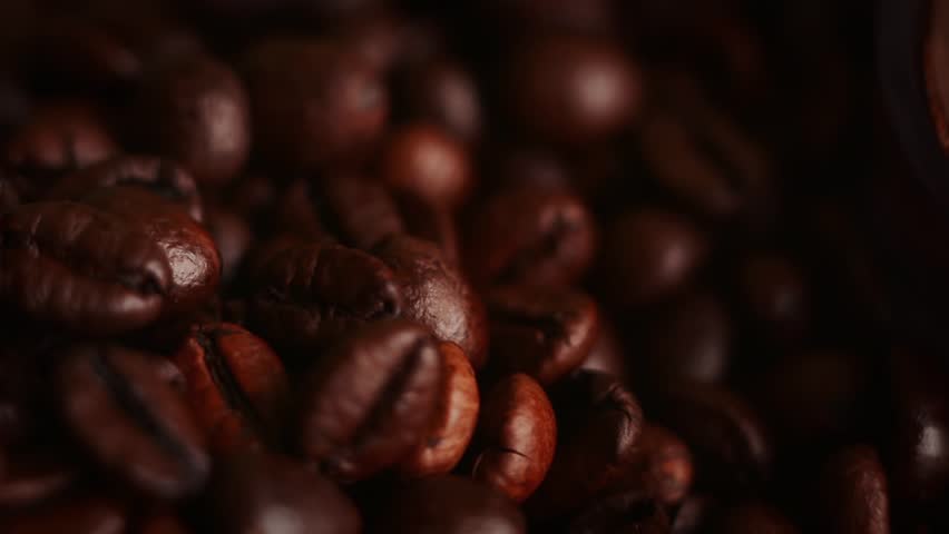 Coffee Beans are Loaded into the Espresso Machine for Grinding.Very Close up Macro View  | Shutterstock HD Video #13542896