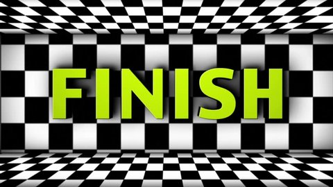 Checker Countdown and Final GO / START / FINISH Words, Loop, 4k
