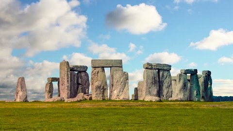Stonehenge with cloud time lapse. N5