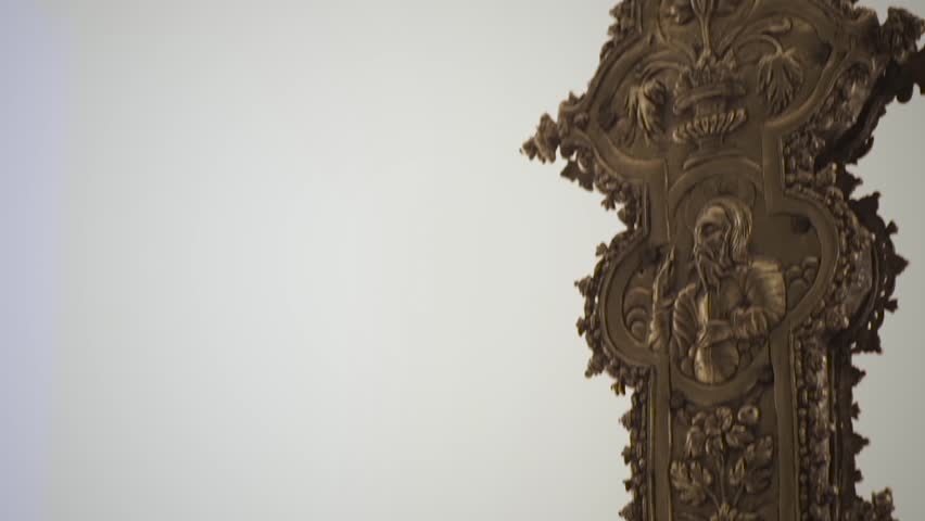 Religious cross. White background