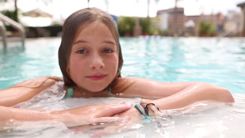 Pre Teen Girl Going Underwater Pool Stock Footage Video Royalty Free Shutterstock