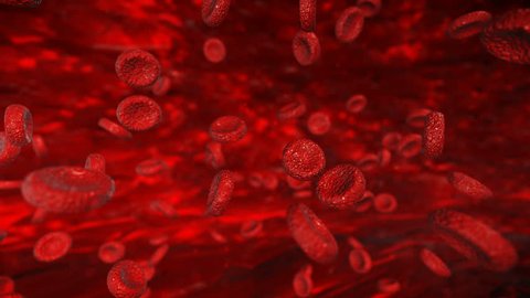 3d abstract red blood cells illustration. Medical background.
