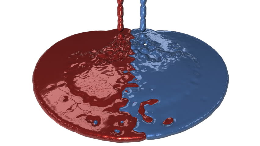 Paint Red and Blue Leakage, reveling, Alpha