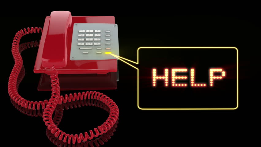 Emergency Red Phone with Help text