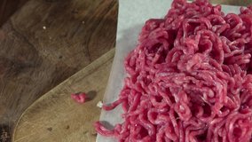 Minced beef Meat (rotating seamless loopable 4K footage)