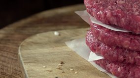 Raw Burger Meat (not loopable, 4K)