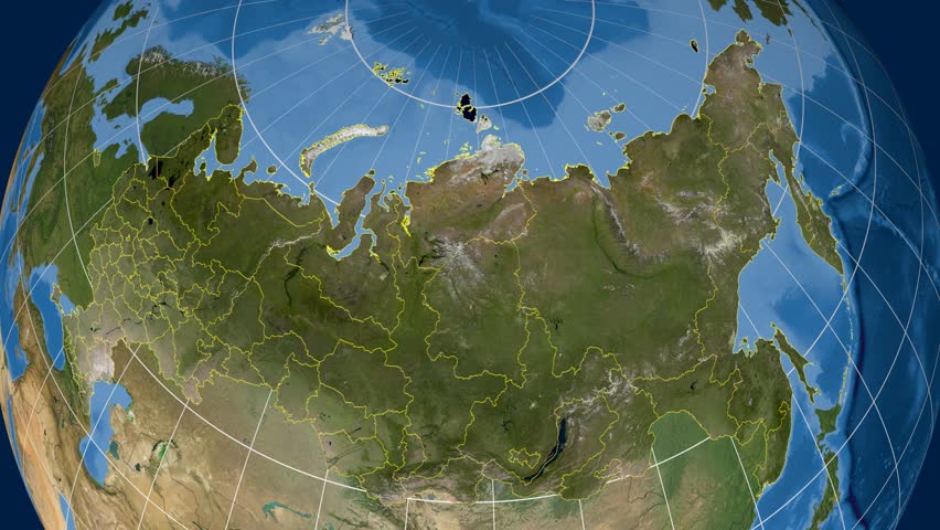 Satellite Map Of Russia Tuva Republic Extruded On the Stock Footage Video (100% Royalty 