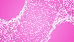 Abstract VJ dancing energy wave dynamic modern style looping background pink white with space for titles, text, graphics or logos