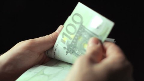 Slow motion of bills of 100 euros. Find similar in our portfolio.