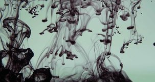Ink in water. Luma matte of black ink reacting in water creating abstract cloud formations. Can be used as transitions, Added to modern projects, gunge projects, art backgrounds. Inky Drops, Ink Bolts