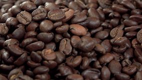 Portion of rotating Coffe Beans (not seamless loopable 4K UHD footage)
