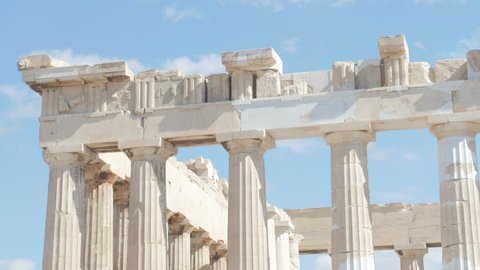 Acropolis, Athens, Greece, Timelapse, zoom in, 4k