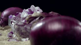Diced Red Onions (seamless loopable, 4K)
