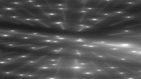 Silver Flood Lights Disco Music Background. Beautiful grey background with glitter stars and rays. Seamless loop. More videos in my portfolio