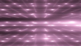 Pink Flood Lights Disco Music Background. Beautiful background with glitter stars and rays. Seamless loop. More videos in my portfolio