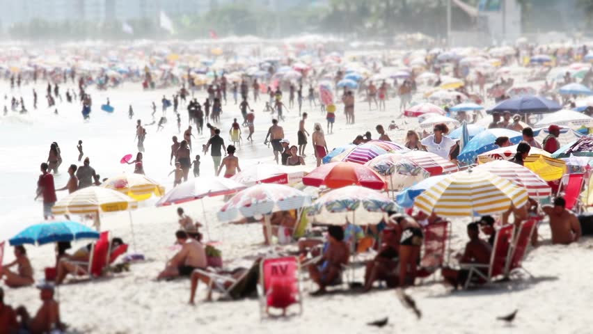 Huge Crowd Copacabana Beach Rio De Stock Footage Video 100 Royalty Free Shutterstock