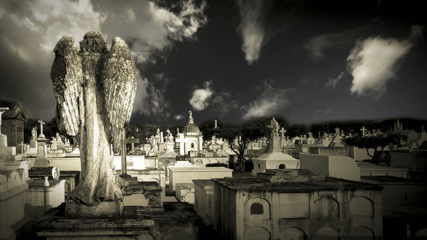 angel in a grave yard 
