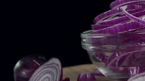 Rotating Red Onion Rings (seamless loopable, 4K)