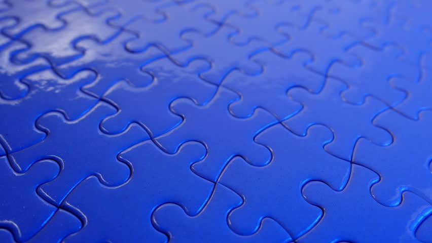 Jigsaw Puzzle. Slowly Turn Background. Stock Footage Video (100%