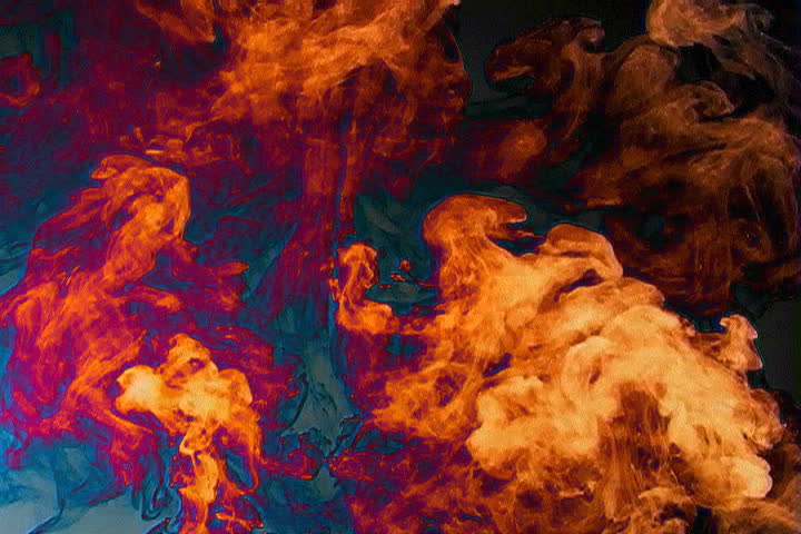 A close-up view of an elegant raging inferno that may be used for compositing or