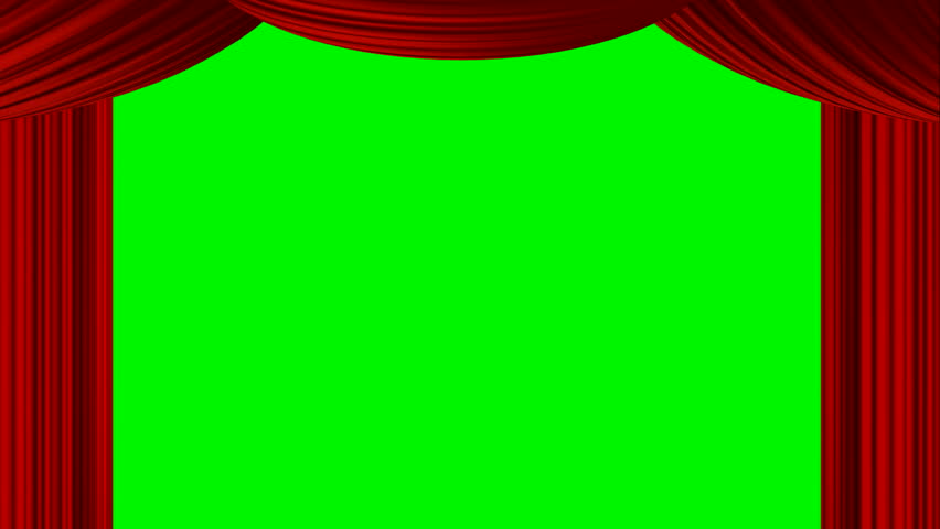 Animated zooming heart red curtain on green screen chroma key for Oscar movie review stage show entertainment drama valentine based chat talk show live transmission broadcasting programs as backdrop | Shutterstock HD Video #13691207