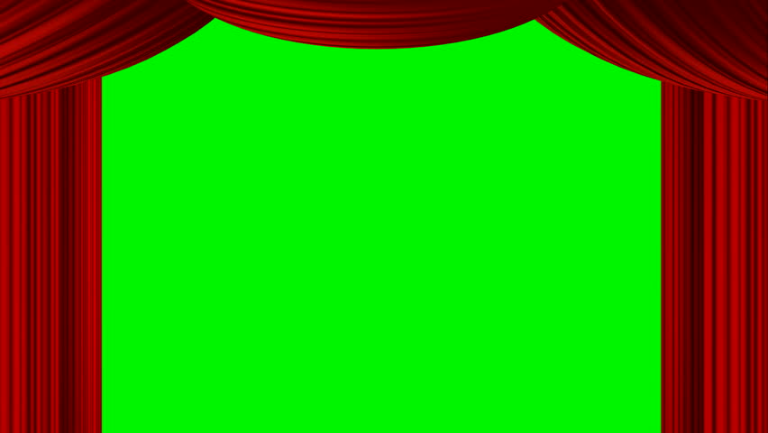 Animated zooming red curtain on green screen chroma key useful for Oscar movie review stage show entertainment drama valentine based chat talk show live transmission broadcasting programs as backdrop | Shutterstock HD Video #13691234