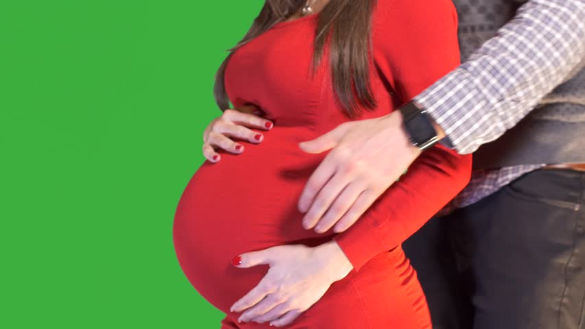Young Couple Holding Rubbing Pregnant Belly Stock Footage Video 100 Royalty Free 13694876 