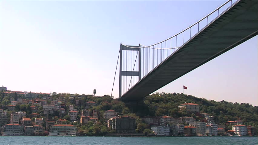 Bosporus Bridge in Istanbul (Fatih Sultan Mehmed Bridge)