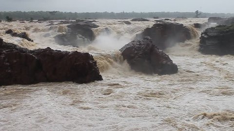 Raneh falls during monsoon period, India