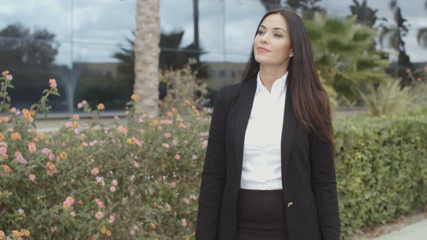 Charismatic stylish young businesswoman