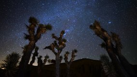 Astrophotograpy time lapse footage with tilt up motion of Constellation Orion setting over Joshua Tree during Geminid Meteor Showers in 2015 at Red Rock Canyon State Park, California - Powered by Shutterstock - Get 15% off with code: PIKWIZARD15