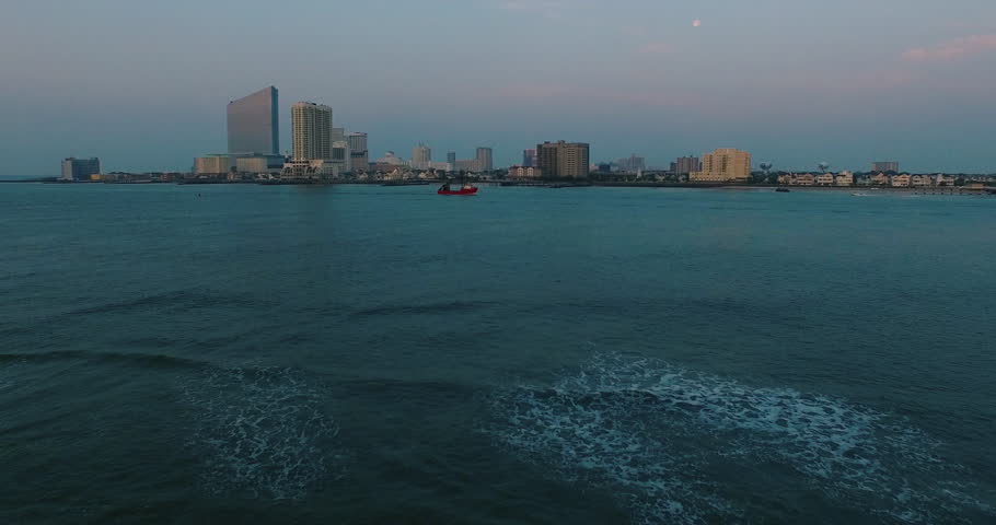 Atlantic City featuring ac, aerial view, boardwalk, casino.