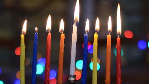 Time Lapse of Hanukkah Candles