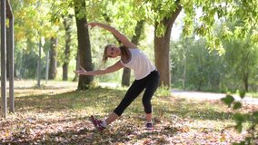 Attractive Woman stretching outdoor