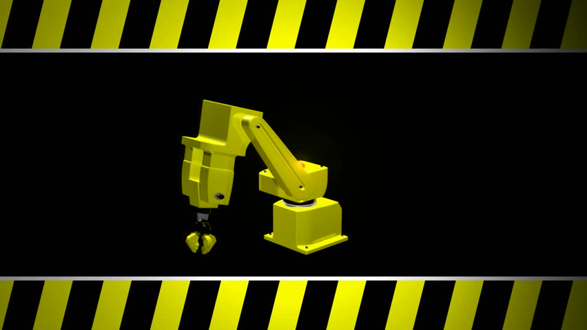 Robotic construction arm seamless loopable HD 1080i