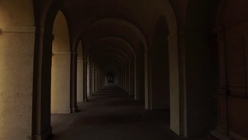 Ancient Historical Corridor Hall in Cemetery