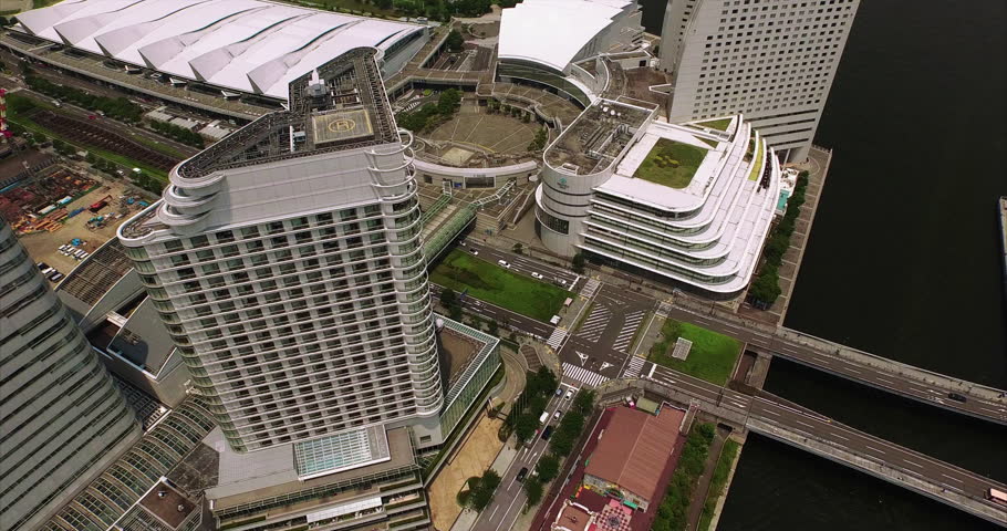 Yokohama (Japan 2015) Aerial Footage.
