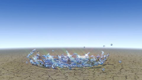 Growing up tree animated backdrop with water drop స్టాక్ వీడియో