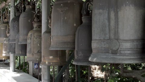 Temple bells at Golden Mountain at Bangkok thailand