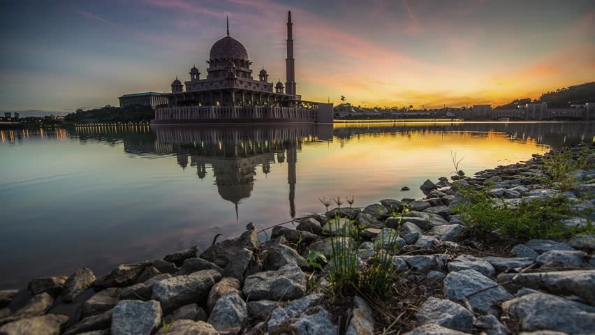 Timelapse video of sunrise at Putrajaya, Malaysia. Putrajaya is the administration capital of Malaysia.