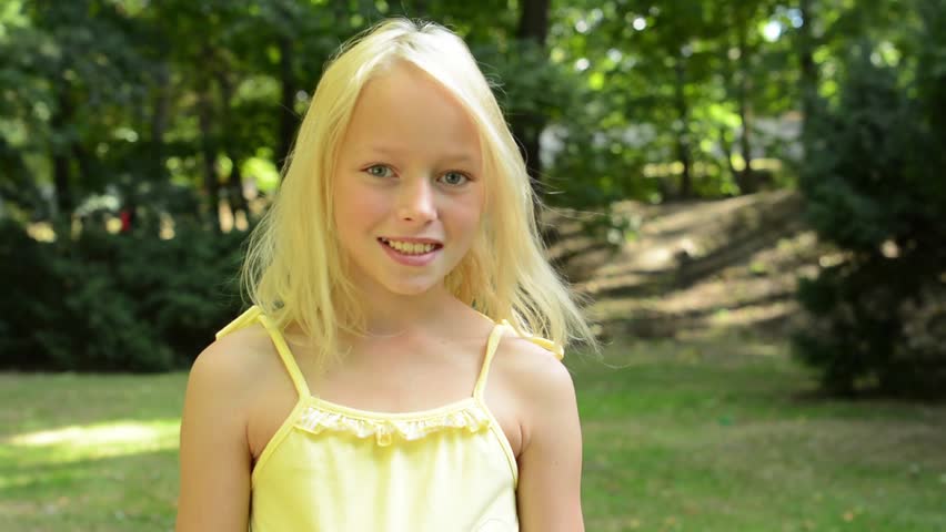 little girl offends park she Stock Footage Video (100 Royaltyfree