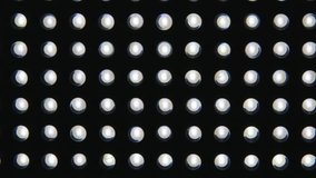 Led light diodes display panel pattern close-up dolly shot