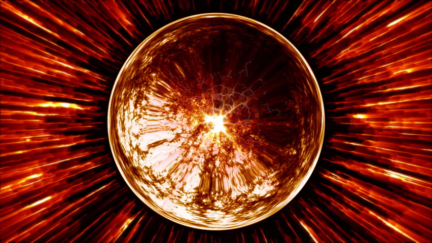 Magic Sphere with mystic lightrays looping animation.