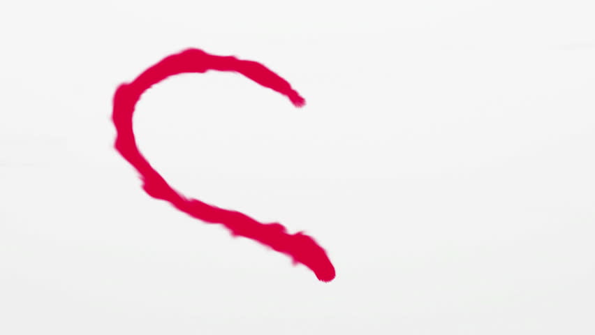 Hand Drawn White Heart On Stock Footage Video (100% Royalty-free