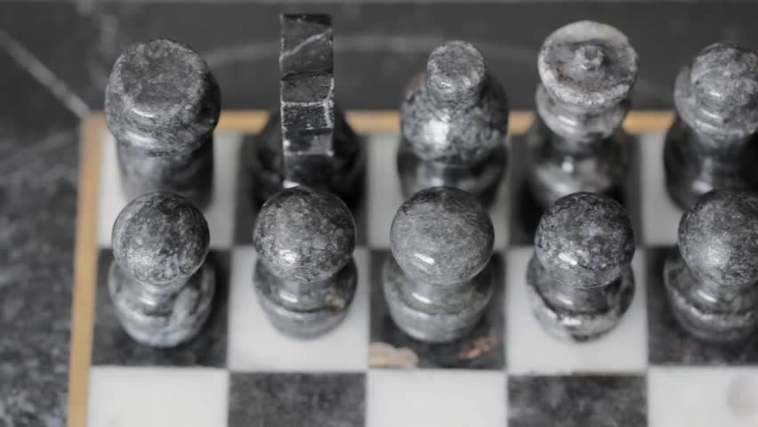 An old antique chess set