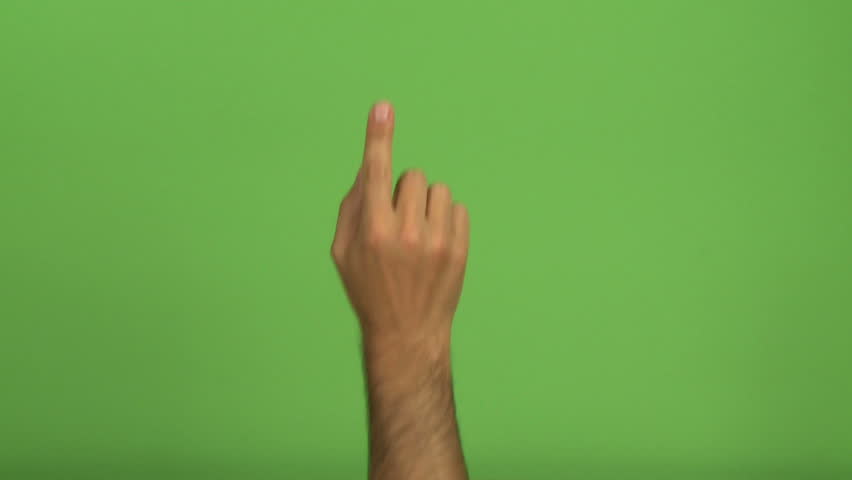 Green screen hands for touch screen - Set 1: Taps