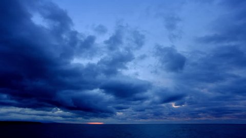 Sunrise over the Black Sea. Pitsunda, Abkhazia, Full HD
 Video stock