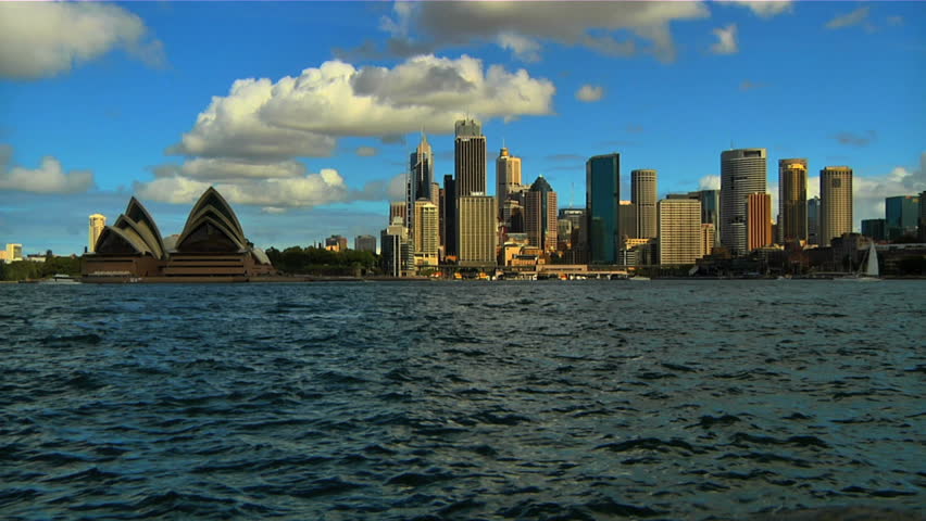 sydney opera house city skyline 1 Stock Footage Video (100% Royalty ...