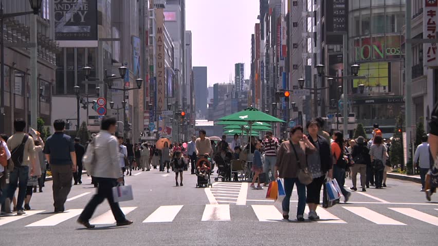 Tokyo Street Ginza Famous Stock Footage Video 100 Royalty Free 1385887 Shutterstock